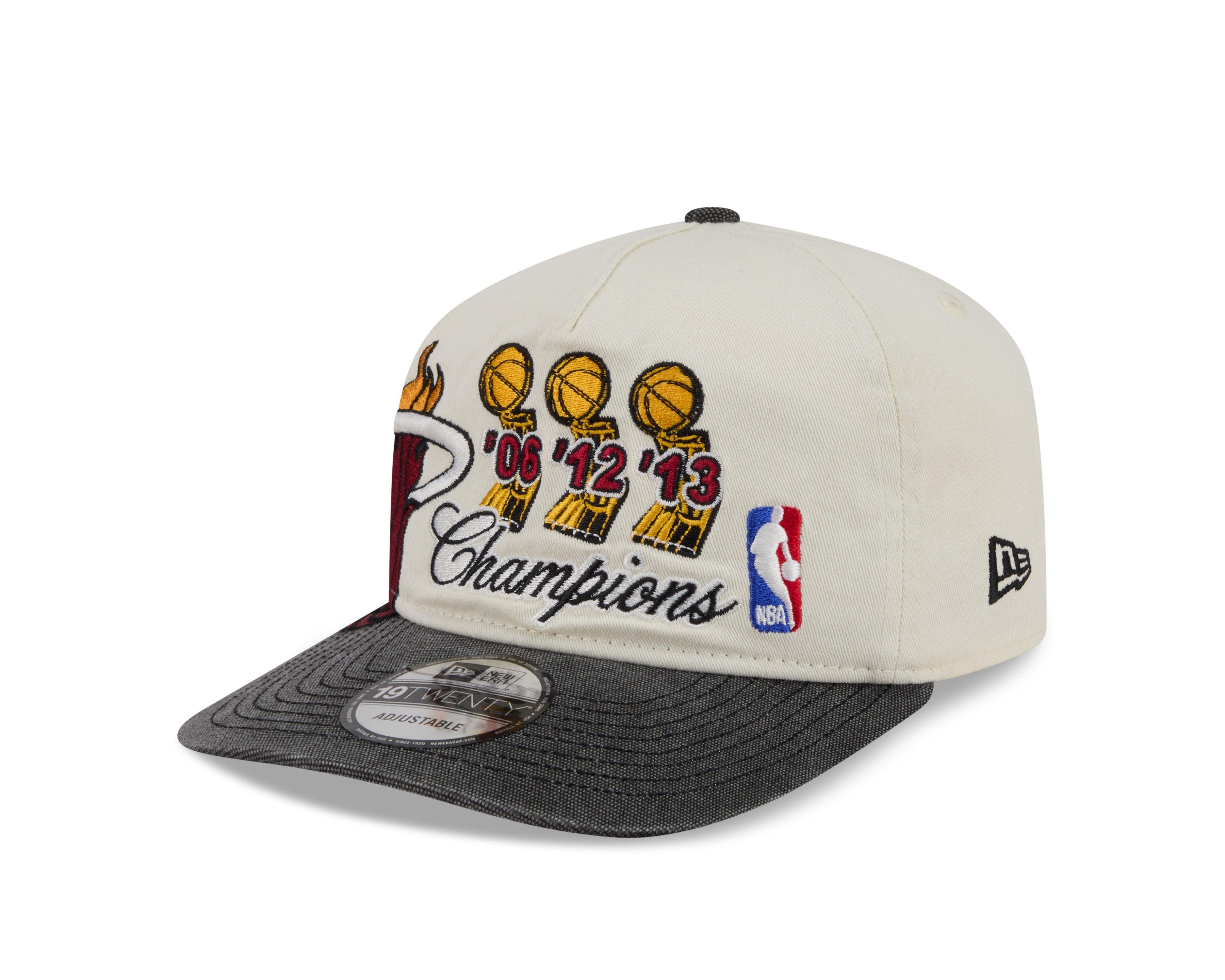 New Era Miami Heat 19TWENTY Hardwood Classic Snapback Hat-White/Black - WHITE/BLACK
